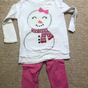 Jumping Bean Snowman Outfit